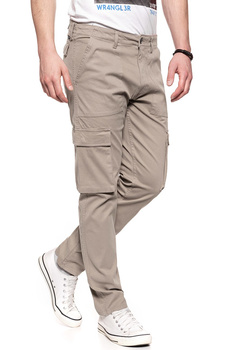 WRANGLER SPODNIE MĘSKIE CARGO PANTS BEIGE W15EA4XBB 112126801