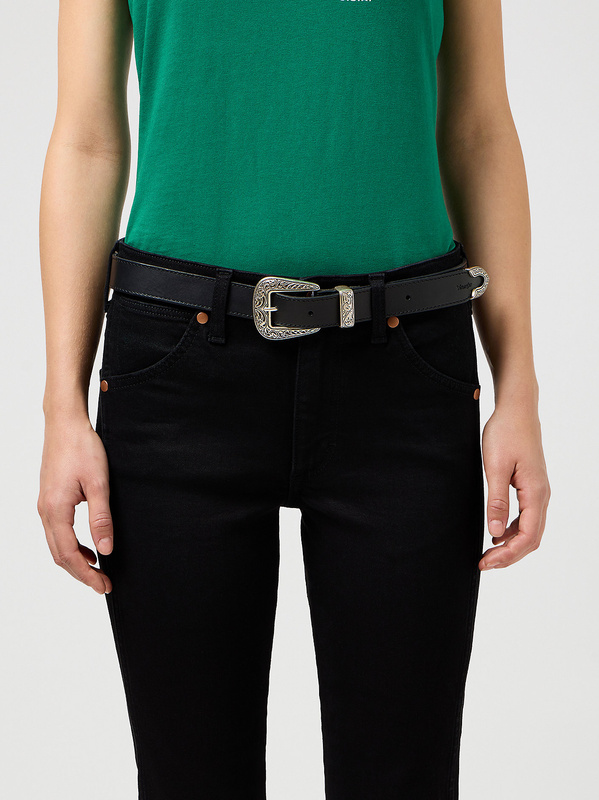WRANGLER DAMSKI PASEK WRANGLER WESTERN BELT BLACK 112358073