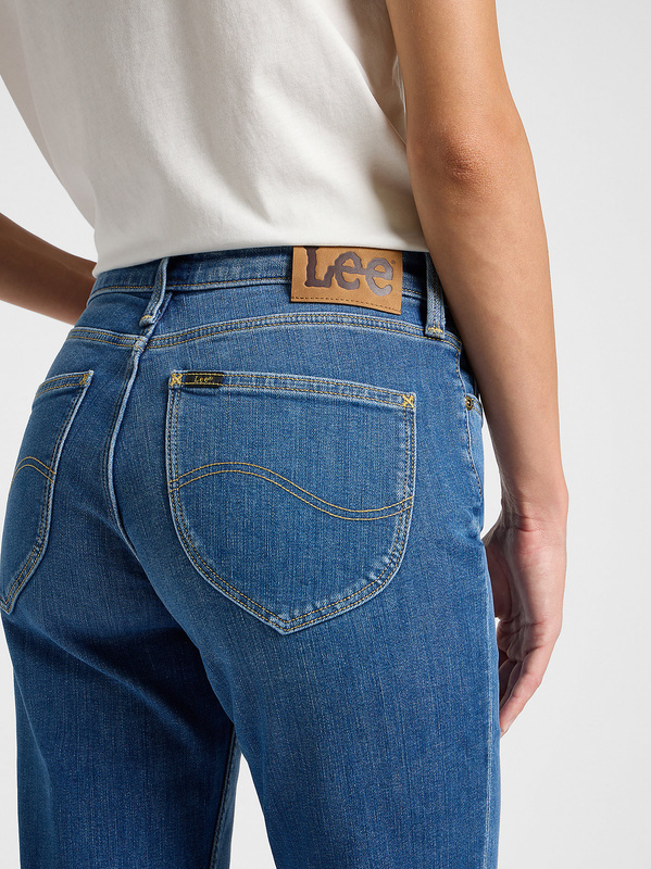 LEE DAMSKIE SPODNIE JEANSOWE LEE MARION STRAIGHT MID STOP 112355267