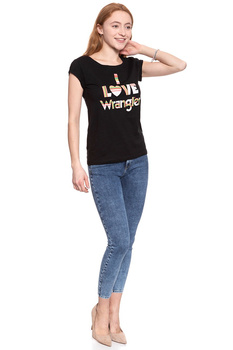 WRANGLER T SHIRT DAMSKI I LOVE TEE BLACK W700LEA01 112130872