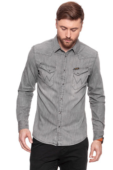 WRANGLER L/S CITY WESTERN SHI WASHED GREY W58333X2D