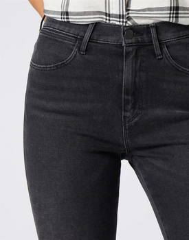 SPODNIE DAMSKIE WRANGLER HIGH RISE SKINNY BLACK SEA W27HJK45A 112128088