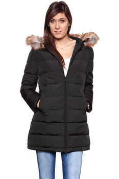 DAMSKA KURTKA ZIMOWA WRANGLER LONG PUFFER BLACK W4126VJ01 112128759