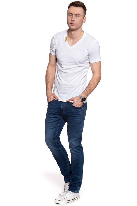 T-SHIRT MĘSKI MUSTANG AARON V BASIC GENERLA WHITE 1009931 2045