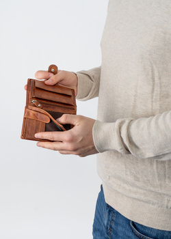 MUSTANG Denimo High Wallet Side Opening MĘSKI SKÓRZANY PORTFEL POJEMNY NA KARTY PREMIUM 