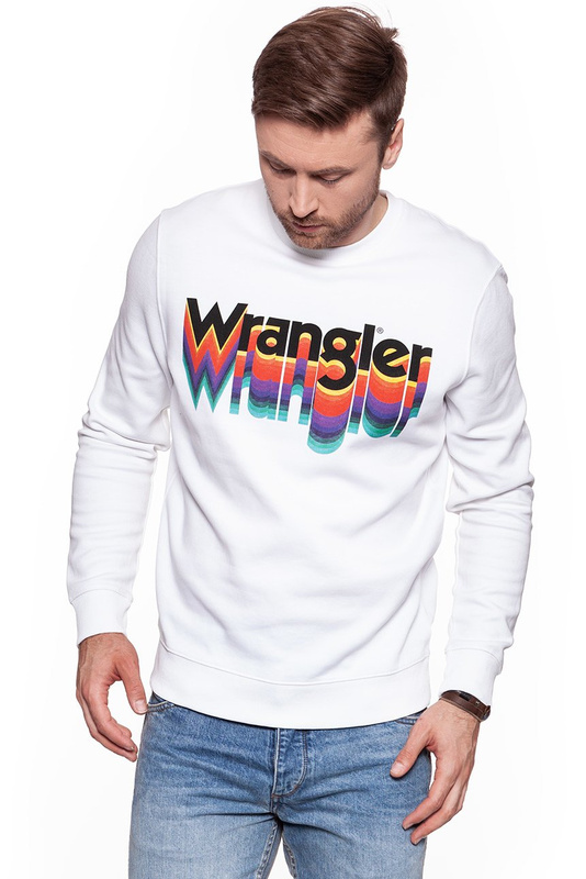 BLUZA WRANGLER MĘSKA CREW SWEAT WHITE W6559IH12 112130570