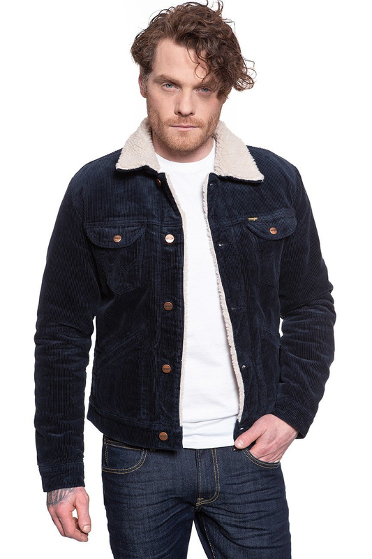 KURTKA ZIMOWA WRANGLER 124MJ SHERPA NAVY W4MSUP114 112129153