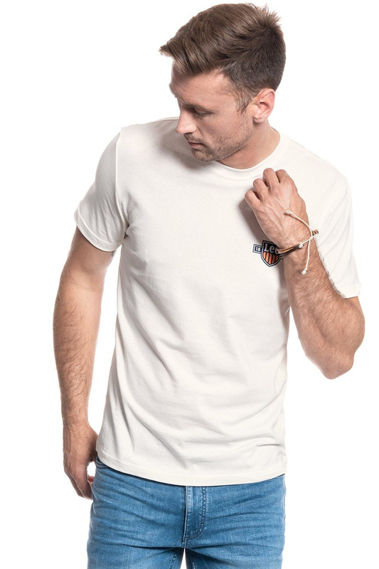 LEE CHEST LOGO TEE WHITE CANVAS L61MFERR 112113957