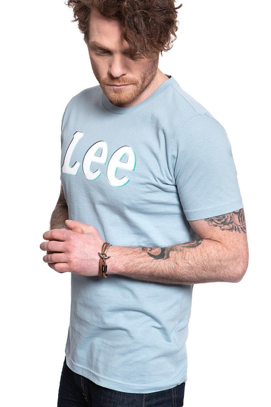 LEE T SHIRT DISTORTED LOGO TEE ASHLEY BLUE L61OFENA 112113980