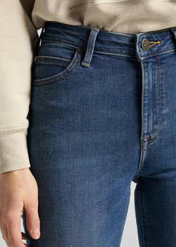 LEE SCARLETT HIGH DAMSKIE SPODNIE JEANSOWE JEANSY MID COPAN L626DUIW 112114163