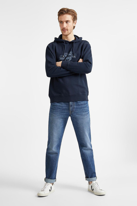 LEE SEASONAL LOGO HOODIE MĘSKA BLUZA Z KAPTUREM REGULAR FIT SKY CAPTAIN L80ZSPHY 112121629