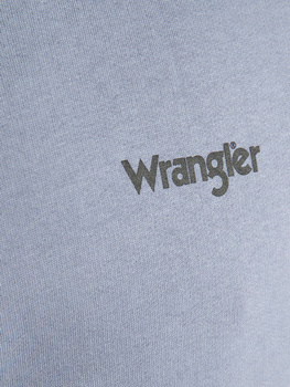 WRANGLER HOODIE MĘSKA BLUZA LOGO STONEWASH BLUE W6X2HYX4Q 112320567