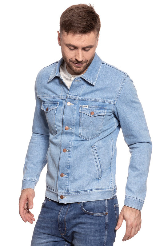 KURTKA JEANSOWA WRANGLER REGULAR JACKET BLEACHED OUT W443BG12D 112128857