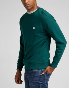 LEE PLAIN CREW SWS MĘSKA BLUZA KLASYCZNA LOGO ESMERALDA L81IRY96 112321571