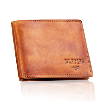 MUSTANG Denimo Wallet Side Opening SKÓRZANY PORTFEL POJEMNY NA KARTY PREMIUM
