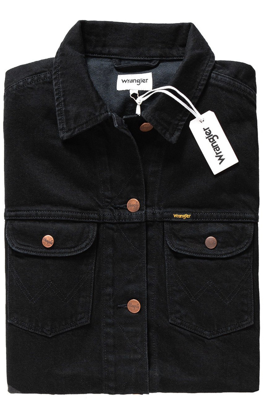 DAMSKA BEZRĘKAWNIK JEANSOWY WRANGLER LONG VEST BLACK W418RJ24Q 112128797
