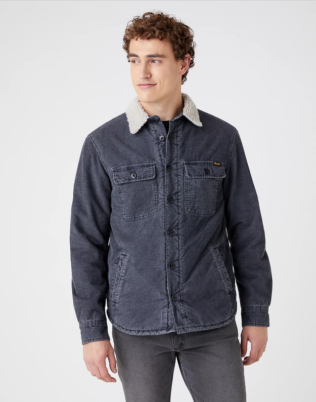 WRANGLER SHACKET MĘSKA KURTKA PRZEJŚCIOWA ERODED BLACK W5B3X2378 112141434