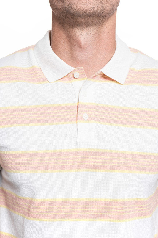 MĘSKA KOSZULKA POLO WRANGLER SS STRIPE POLO OFF WHITE W7F3K4737 112131801