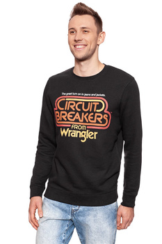 BLUZA WRANGLER MĘSKA CIRCUIT SWEAT FADED BLACK W6546I4V6 112130549