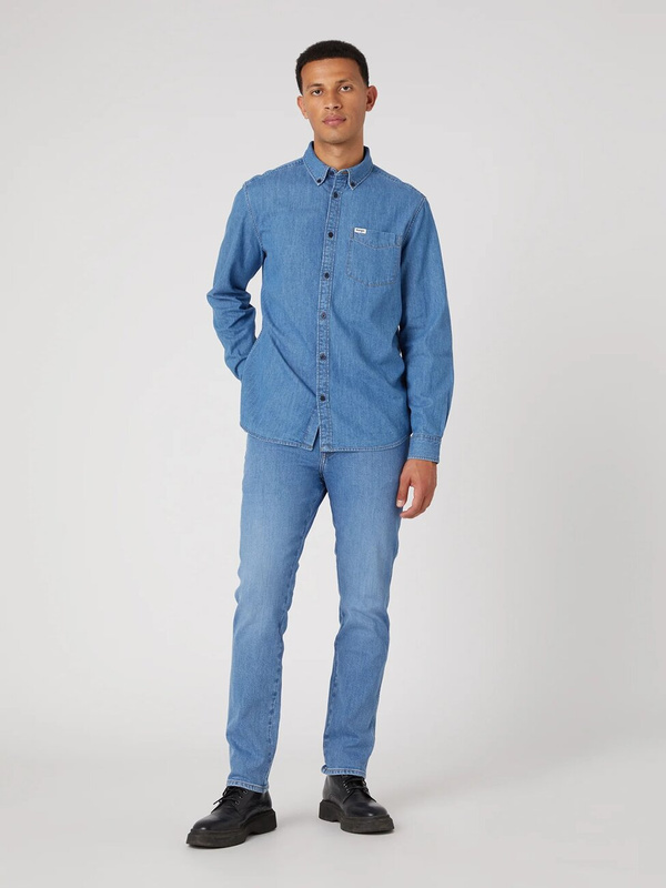 WRANGLER 1 PKT BUTTON DOWN SHIRT MĘSKA KOSZULA JEANSOWA JEANS W5B15K14V 112331175