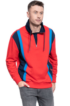 MĘSKA BLUZA WRANGLER CUT&SEW HALFZIP FORMULA RED W6C3HQXWO 112130706