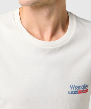 MESKA KOSZULKA WRANGLER SMALL AMERICANA TEE WORN WHITE 112371409