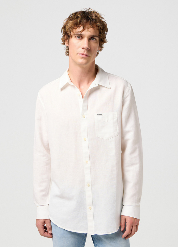 WRANGLER LS 1 PKT SHIRT MĘSKA KOSZULA W KRATĘ KRATA WORN WHITE 112352281 W5MY016804