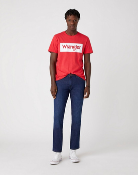 MĘSKI T-SHIRT WRANGLER SS LOGO TEE ROCOCCO RED W742FKXA4 112131087
