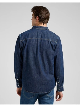 MESKA KOSZULA JEANSOWA  LEE NO POCKET BUTTON DOWN BLUE RIDGE 112370477