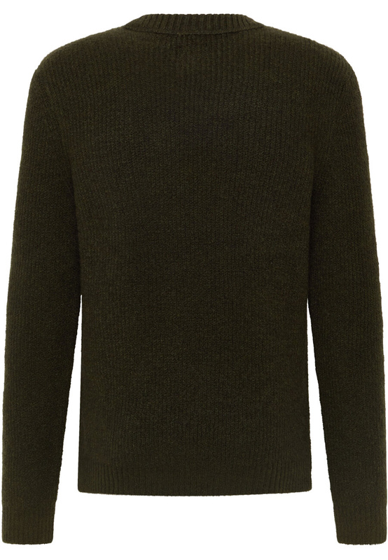 MUSTANG EMIL C CREW MĘSKI SWETER ELEGANCKI RIFLE GREEN 1015801 6514
