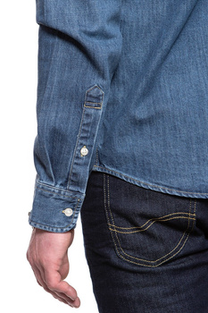 LEE BUTTON DOWN REGULAR FIT OIL BLUE L880PLMO 112123380