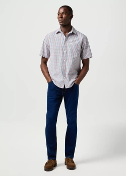 MESKIE SPODNIE WRANGLER LARSTON COSMIC BLUE 112362544