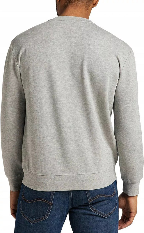 LEE CREW SWS MĘSKA BLUZA KLASYCZNA LOGO NADRUK GREY MELE L82SEI37 112122172