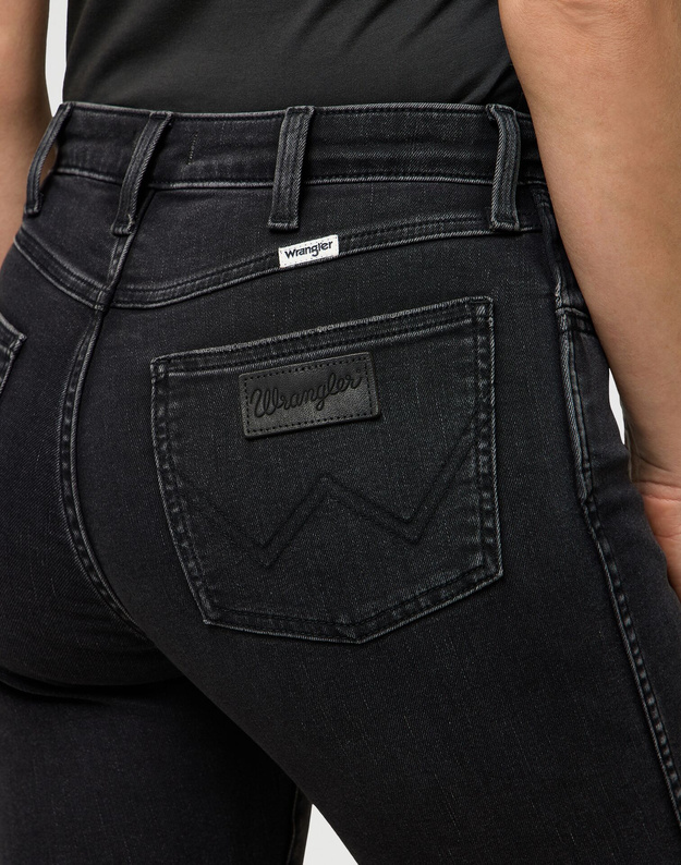 DAMSKIE SPODNIE WRANGLER SIENNA BLACK WASH 112371164