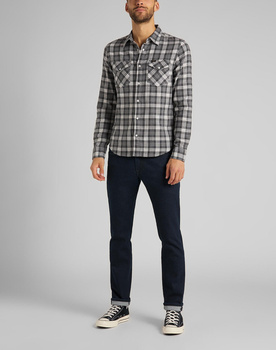 LEE CLEAN WESTERN SHIRT MĘSKA KOSZULA GREY MELE L644RH37 112115616