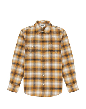 WRANGELR LS WESTERN SHIRT MĘSKA KOSZULA W KRATĘ GOLDEN OAK 112341159 W556016297