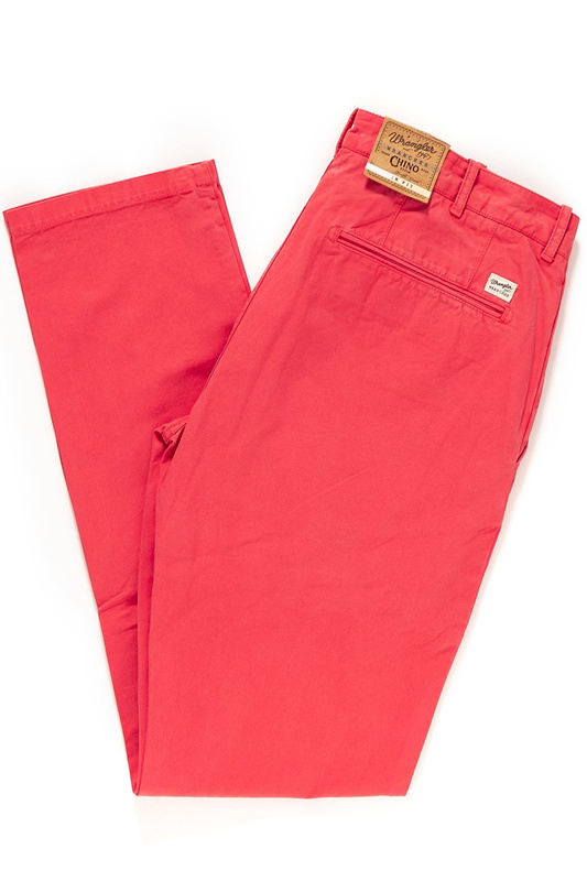 WRANGLER SPODNIE MĘSKIE CHINO WORN RED W14LK827N