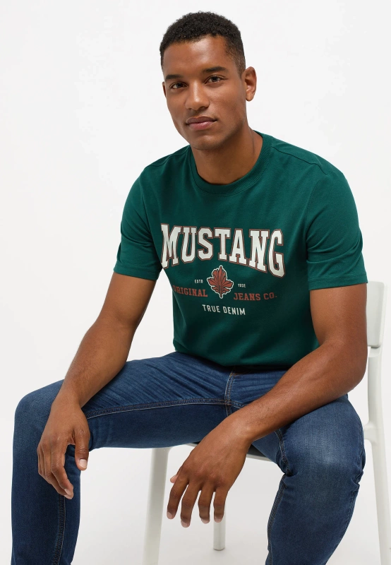 Męski T-Shirt Mustang Style Alex C Print June Bug 1014462 6485