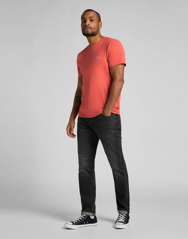 MĘSKI T-SHIRT LEE SS SMALL LOGO TEE WASHED RED L60UFQQM 112113588