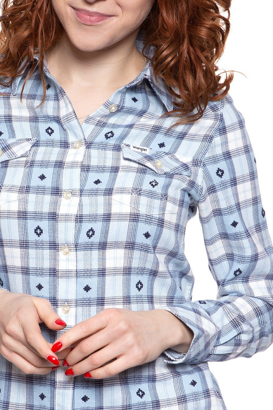 KOSZULA WRANGLER WESTERN CHECK SHIRT ANGEL FALL W5N1N6B07 112130255