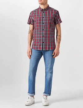 MĘSKA KOSZULA WRANGLER SS 1 PKT SHIRT NAVY W5M44M114 112130225