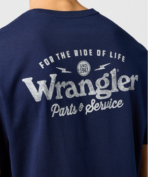 MESKA KOSZULKA WRANGLER GRAPHIC TEE NAVY 112362367