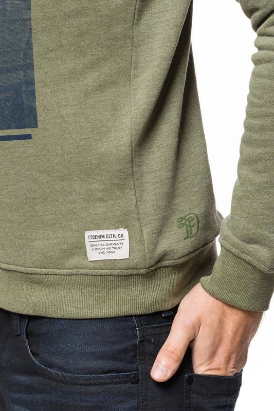 TOM TAILOR CITY PRINT HOODY OAK LEAF GREEN 2529676.00.12 COL. 7512