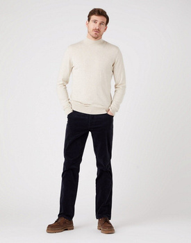 WRANGLER SEASONAL KNIT MĘSKI SWETER GOLF OAT MELE W8D12PC17 112321351