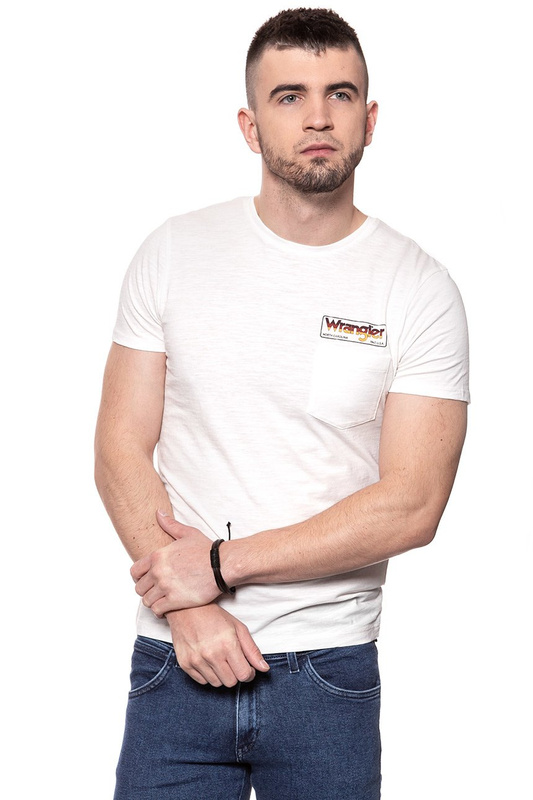KOSZULKA WRANGLER POCKET TEE OFFWHITE W7B21FE02 112131423