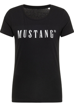 MUSTANG Alina C Tee Logo Damski T-shirt Koszulka Black 1013222 4142