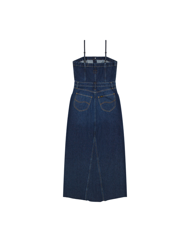 DAMSKA SUKIENKA LEE MAXI DENIM DRESS DARK FUSION 112363487