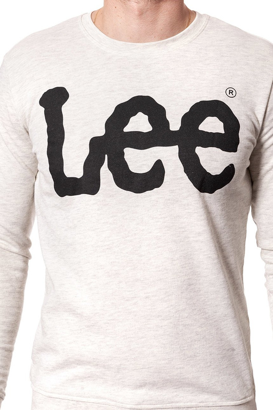 BLUZA MĘSKA LEE LOGO SWS ECRU MELE L80AOT48