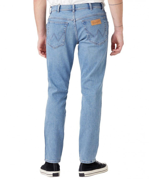WRANGLER TEXAS SLIM MĘSKIE SPODNIE JEANSOWE GREEN STEEL W12SJX31Z 112145798