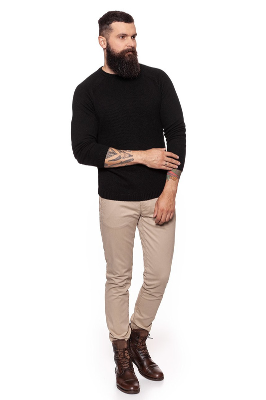 LEE STRUCTURED CREW KNIT BLACK L84EOC01